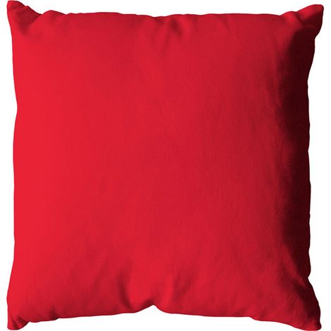 Coussin déhoussable 40 x 40 cm LOLA 100% coton coloris ROUGE