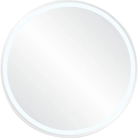 Miroir de Salle de Bain, Anti-Buée, Éclairage LED Dimmable, Miroir rond de 60 cm (1/2)