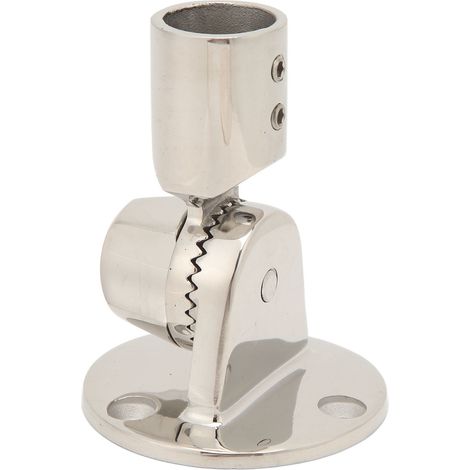 Support d'antenne pour bateau, en acier inoxydable, réglable à 180°, fixation sur rail à cliquet avec collier de serrage pour tuyauterie, pour yacht, bateau, camping-car. (1/5)
