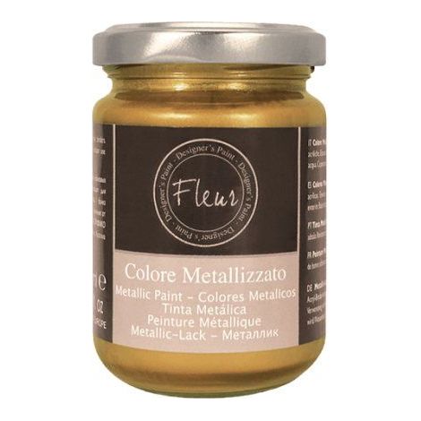 Vernice Metallizzata Fleur Colore Metallico ad Acqua Interno Esterno - Colore: Lingotto (1/3)
