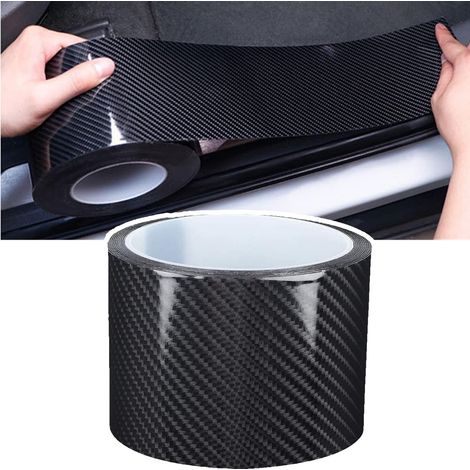 Film protecteur universel pour seuils de portières de voiture, autocollant en fibre de carbone de 5 m, protection de pare-chocs, protection de seuils (1/5)