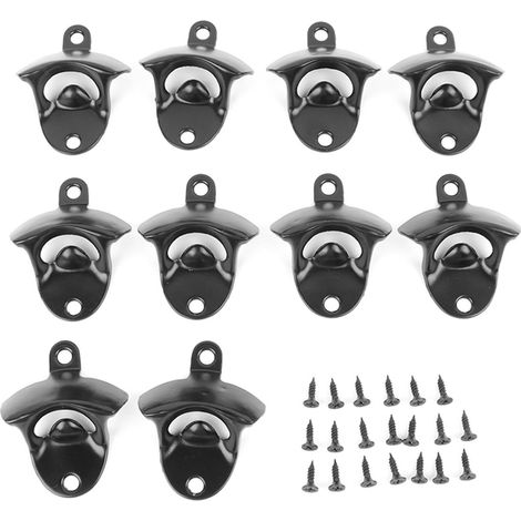 10 schwarze Flaschenöffner für Bars, Restaurants, Camping und private Partys. (1/5)
