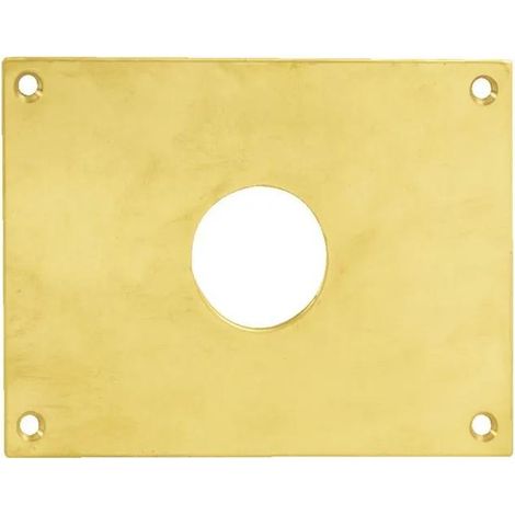 Plaque de propreté trou rond 30 laiton poli 90x90mm - HERACLES - 251652-TR30