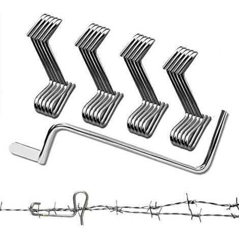 Outils De Tension De Fil De Clôture Pour Ferme De Jardin, Tendeur De Fil Avec Poignée De Serrage Pour Fixer la Clôture En Acier De Jardin, Ardillons Durables Pour Fil (1/4)