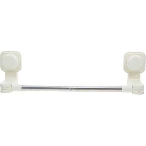 Porte-serviettes mural 50 cm, support mural en acier inoxydable blanc (1/5)