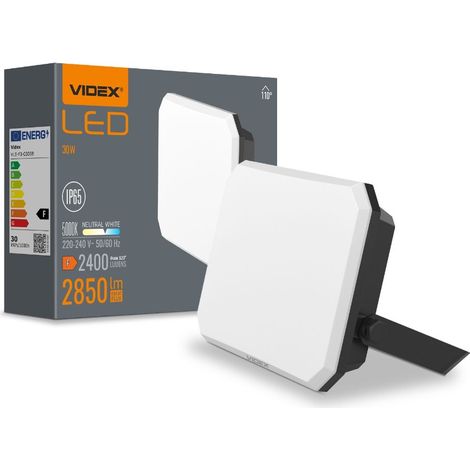 Proyector halógeno de 30 W, luz neutra, 5000 K, 2850 lm, IP65, Videx (1/5)