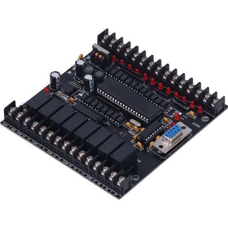Carte contrôle industriel PLC module automate 20MR microcontrôleur 12 entrées relais 5A 8000 pas 24V DC avec 4 entretoises (1/5)