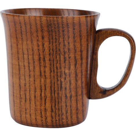Vaso de agua de madera Fdit, cómodo de sostener, fácil de limpiar, para cafeterías. (1/5)