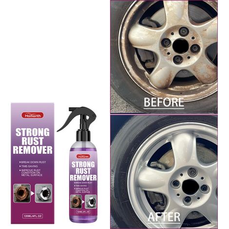 Car rust remover and cleaner spray - removes stains and rust from car body paint, daily refurbishment and maintenance agent - 120ml -- BIEMMEDUE (1/5)