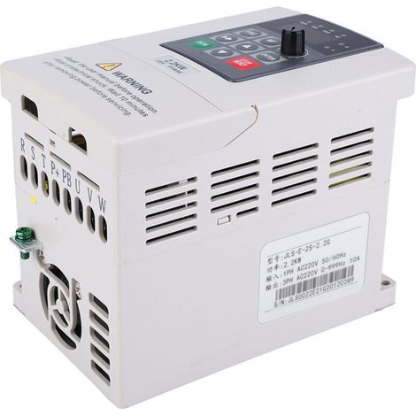 Convertisseur de tension VFD monophasé à triphasé 220V Puissance 2,2 kW Courant de sortie 10A Dissipation thermique efficace (1/5)