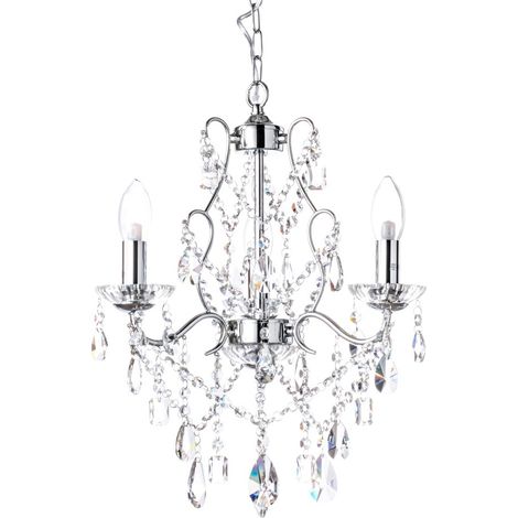 Spa Pro Anya Chandelier Bathroom 3 Arm IP44 Fitting - Polished Chrome Litecraft (1/5)