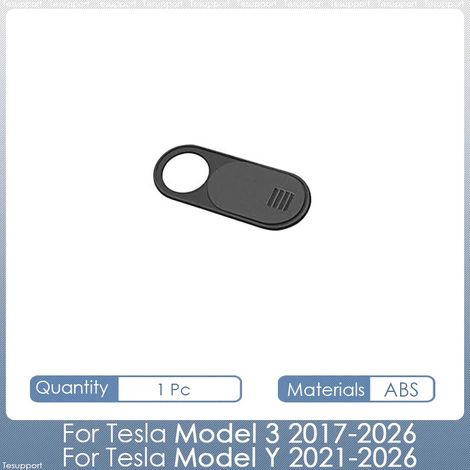 (1 pièce) Accessoire Juniper pour Tesla Model Y 2025-2026 : cache-caméra coulissant pour webcam et protection de la vie privée. Compatible également avec Tesla Model 3 2017-2026. (1/4)