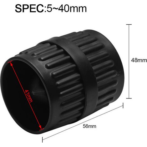 2 en 1 Ebavureur Cuivre - ébavureur pour Tubes, Universel 0-40mm à L'intérieur et à L'extérieur pour Tubing Outils a Ebavurer (1/3)