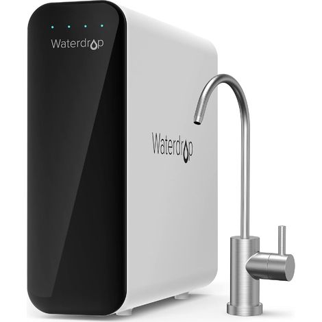 Waterdrop – Système de filtre à eau sous évier ultrafiltration 0,01 μm – Indicateurs intelligents – Installation rapide avec robinet en acier inoxydable
