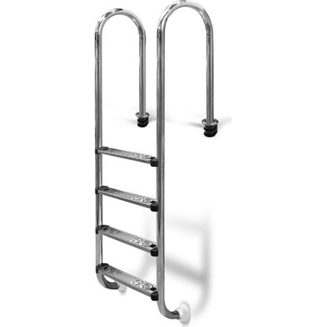 Einbauleiter Trendline eng 4-stufig Poolleiter V2A Ø 42 mm Holm
