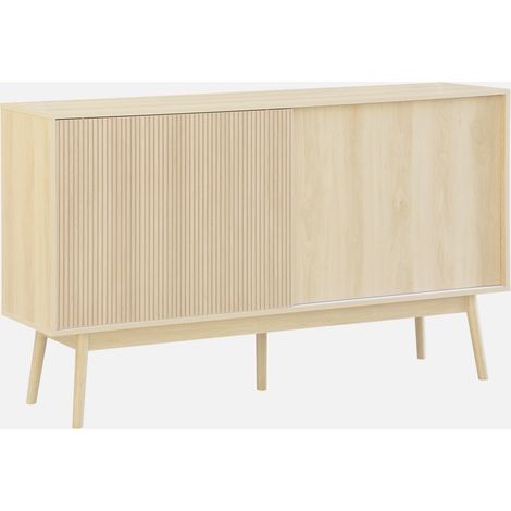 Aparador escandinavo efecto madera con 2 puertas, 150cm (1/5)
