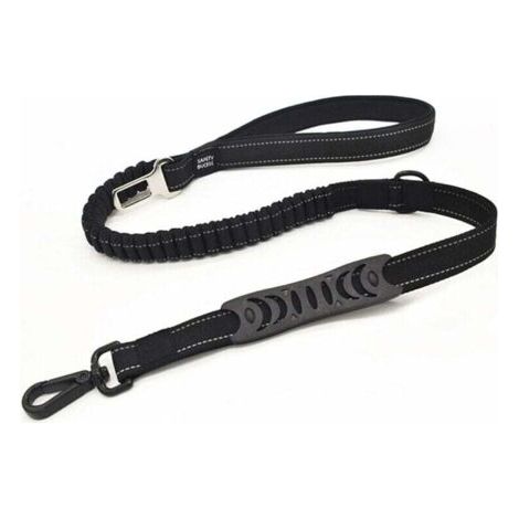 Laisse Chien Anti Traction Laisse de Sécurité Voiture pour Chien Petit Moyen Gros en Nylon Solide Réfléchissante(110CM Noir) (1/5)