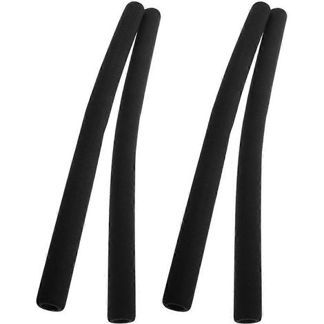 Poignées de guidon de vélo avec tube en mousse, absorption des chocs, lot de 8, noires (1/5)