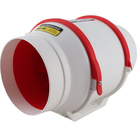 Ventilateur de gaine 6 pouces en ligne, ventilateur d'appoint rond en ABS, 2220-2600 tr/min, étanchéité IPX2 pour la ventilation (1/5)