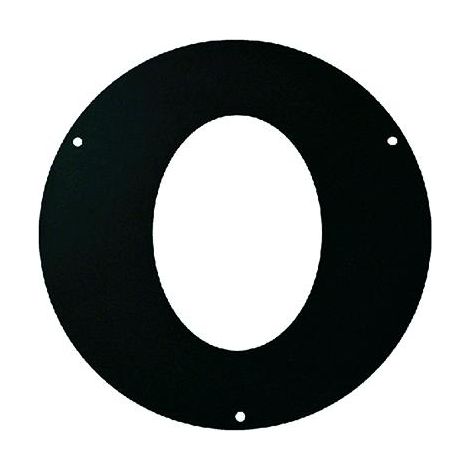 Save rosone anello ellittico 45o spessore 1,2 mm   13 cm 130 mm in acciaio nero
