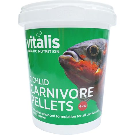Mangime in pellet per ciclidi carnivori Vitalis 4 mm 300 g