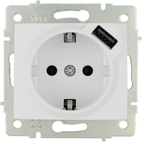 Prise Bipolaire Usb Solera Prise 16a 250v Avec Chargeur Usb Intégré - Solera (1/2)