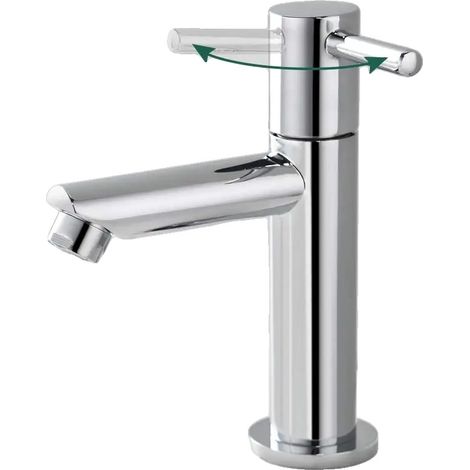 Grifo de agua fría, acero inoxidable 304, diseño ergonómico, cromado, acero inoxidable, G3/8 (1/5)