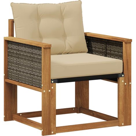 Maison Exclusive - Outdoor Mittelsofa Massivholz Akazie Natur