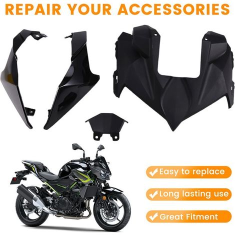 Convient aux enjoliveurs de phares des motos Kawasaki Z250, Z900, Z650, Z400 et KLR650 (modèles 2019-2023). (1/4)