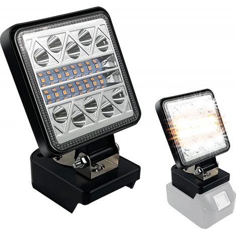 Lámpara a pilas para Makita de 18 V - Herramienta - Luz de trabajo - Linterna - Foco LED a pilas - Luz de construcción - Magnética/portátil - Herramienta de camping para Makita de 18 V (1/5)