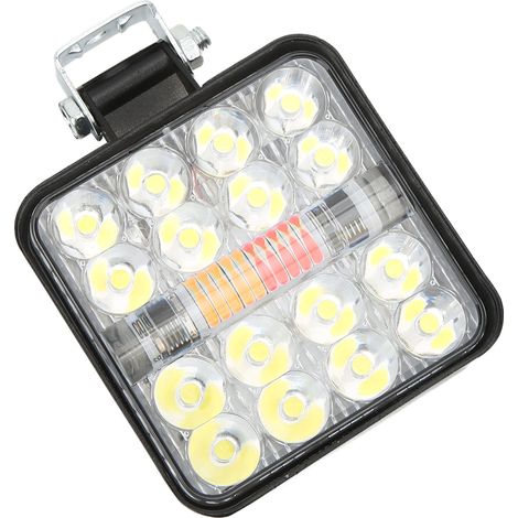 Phare de travail LED 3000LM 48W IP67 étanche, projecteur carré universel 9V-60V pour voiture, moto, camion, feux de route avec fonction clignotante tout-terrain. (1/5)