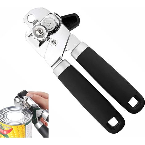 Ouvre boîtes Manuels,3 en 1 Décapsuleur Ouvre Bocal sans Effort ouvre pot de Confiture avec Poignée Antidérapante et Bouton Rotatif Ergonomique (1/4)
