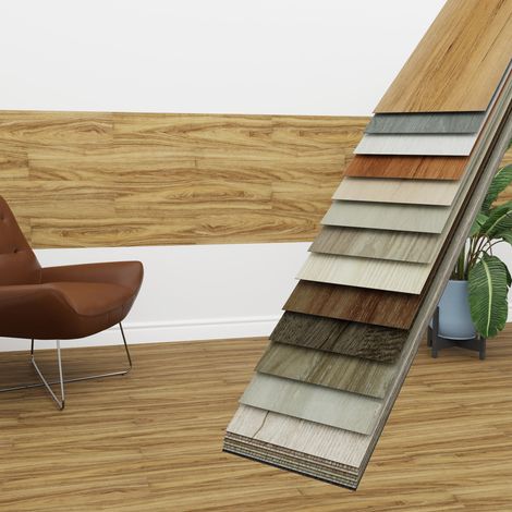 HEXIM Vinyldielen 0,97m² selbstklebend PVC Wandverkleidung Bodenbelag Holzoptik 91x15cm Paneele: 7 Dielen / 0.97 m², 4101-12 Rustical Maple (1/4)