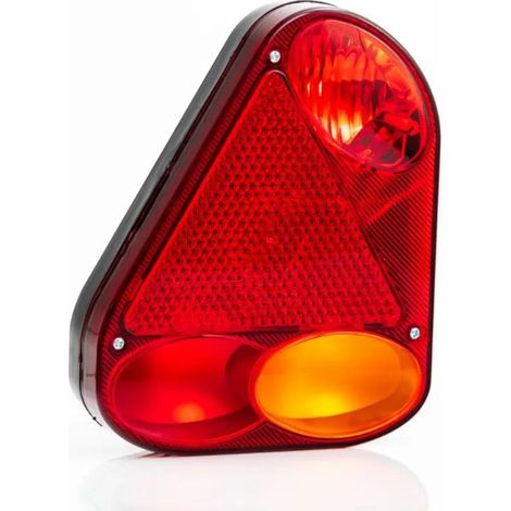 Feu de remorque gauche avec antibrouillard – 5 fonctions – Hauteur 220mm – Largeur 175mm – Montage facile sur remorques et camions – Fristom