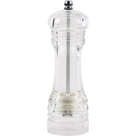 Macinapepe macinasale da tavolo in acrilico e ceramica 15 cm