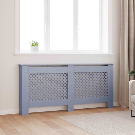 vidaXL Cubierta para radiador MDF gris antracita 172x19x81,5 cm (1/4)
