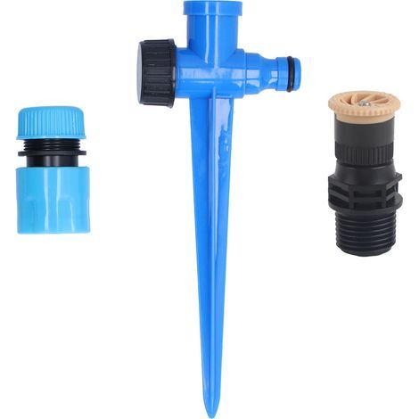 1/2" Lawn Sprinkler, 360° Rotating Adjustable Irrigation Sprayer with Ground Stake for Fruit Trees, Shrubs and Greenhouses (1/5)