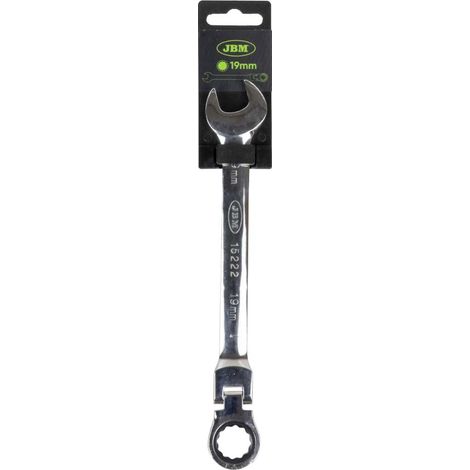 JBM 15222 RING-MAULSCHLÜSSEL MIT FLEXIBLEM KOPF 19 ММ – MIT SPIEGELBELAG