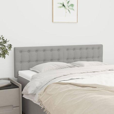 Têtes de lit Gris clair 144x5x78/88 cm Tissu (1/5)