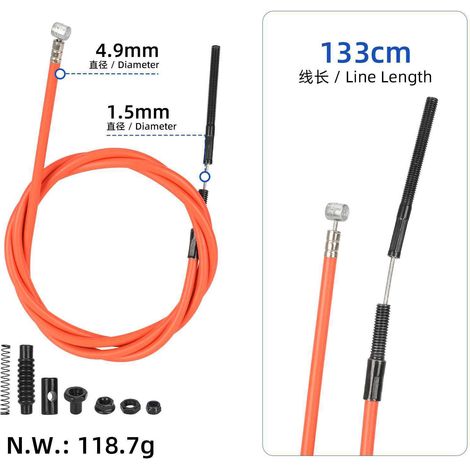 Pièce de rechange pour câble de frein orange du frein à tambour de la roue avant du scooter électrique 4 Lite Gen 2 (1/5)