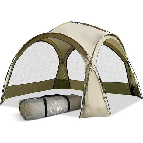 Tonnelle tente de jardin comme protection solaire ou protection contre la pluie pour camping, festival, jardin, événements ou auvent avec parois latérales, tente de fête (1/5)