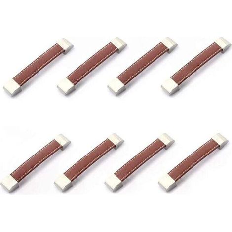 Lot de 8 poignées de tiroir ou d'armoire en métal et cuir-A - Maison & Cuisine › Ameublement & Décoration › Décoration d'intérieur › Décorations de chambre d'enfant › Boutons et boutons de tiroir (1/5)