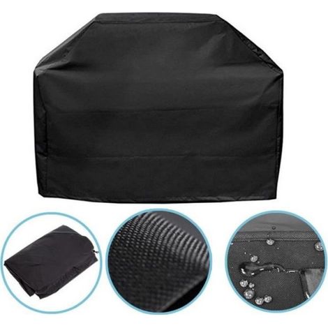 Housse Pour Barbecue - Polyester Oxford 190T Revêtu Argent - Imperméable UV Résistant Intempéries - Dimensions 170x117x60 cm - 1 Pièce (1/4)