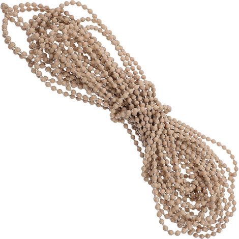 Chaînette à perles pour stores enrouleurs, 4 pièces, pompons couleur café (1/5)