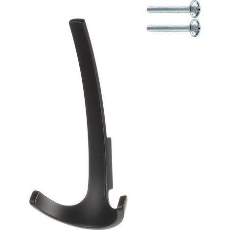 Colgador de pared triple con montaje invisible negro mate Riex XV32 (1/5)