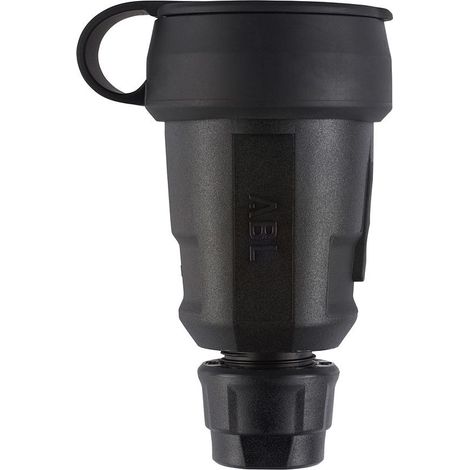 ABL Schutzkontakt-Kupplung Hightech 1580, 16A 250V IP44, Thermoplast, Blau/Schwarz (1/3)
