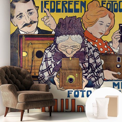 Tapete Vliestapete mit Kleber für Wohnzimmer Schlafzimmer Küche - Wanddekoration Fotografische Leidenschaft 250x250 cm (1/5)