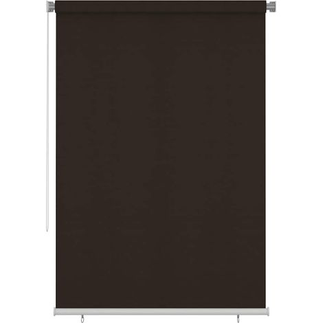 Store roulant extérieur en HDPE marron 165 x 230 cm – Store enrouleur anti-UV brise-vue pour fenêtre et terrasse avec accessoires de fixation (1/5)