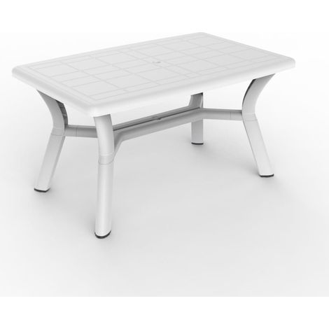 Mesa rectangular 140x90 Dalia garbar plástico blanco