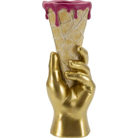 Vaso a cono portafiori in resina multicolore piccolo